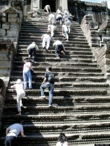 angkor wat temple stairs cambodia images